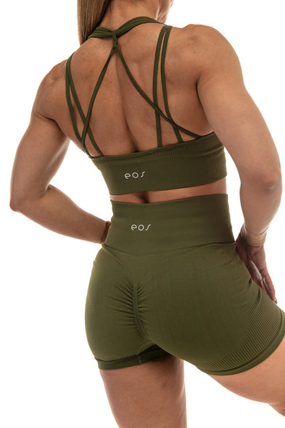 FLEXRIB STRAP BRALETTE (KHAKI)