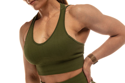 FLEXRIB STRAP BRALETTE (KHAKI)