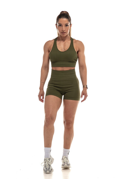 FLEXRIB STRAP BRALETTE (KHAKI)