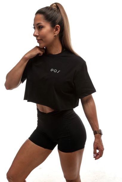 ELEVATE CROPPED TEE (BLACK)