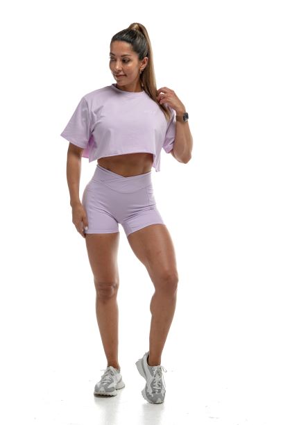 ELEVATE CROPPED TEE (PASTEL PURPLE)