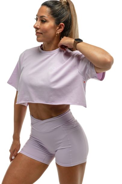 ELEVATE CROPPED TEE (PASTEL PURPLE)