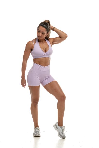 ELEVATE V SCRUNCH SHORTS (PASTEL PURPLE)