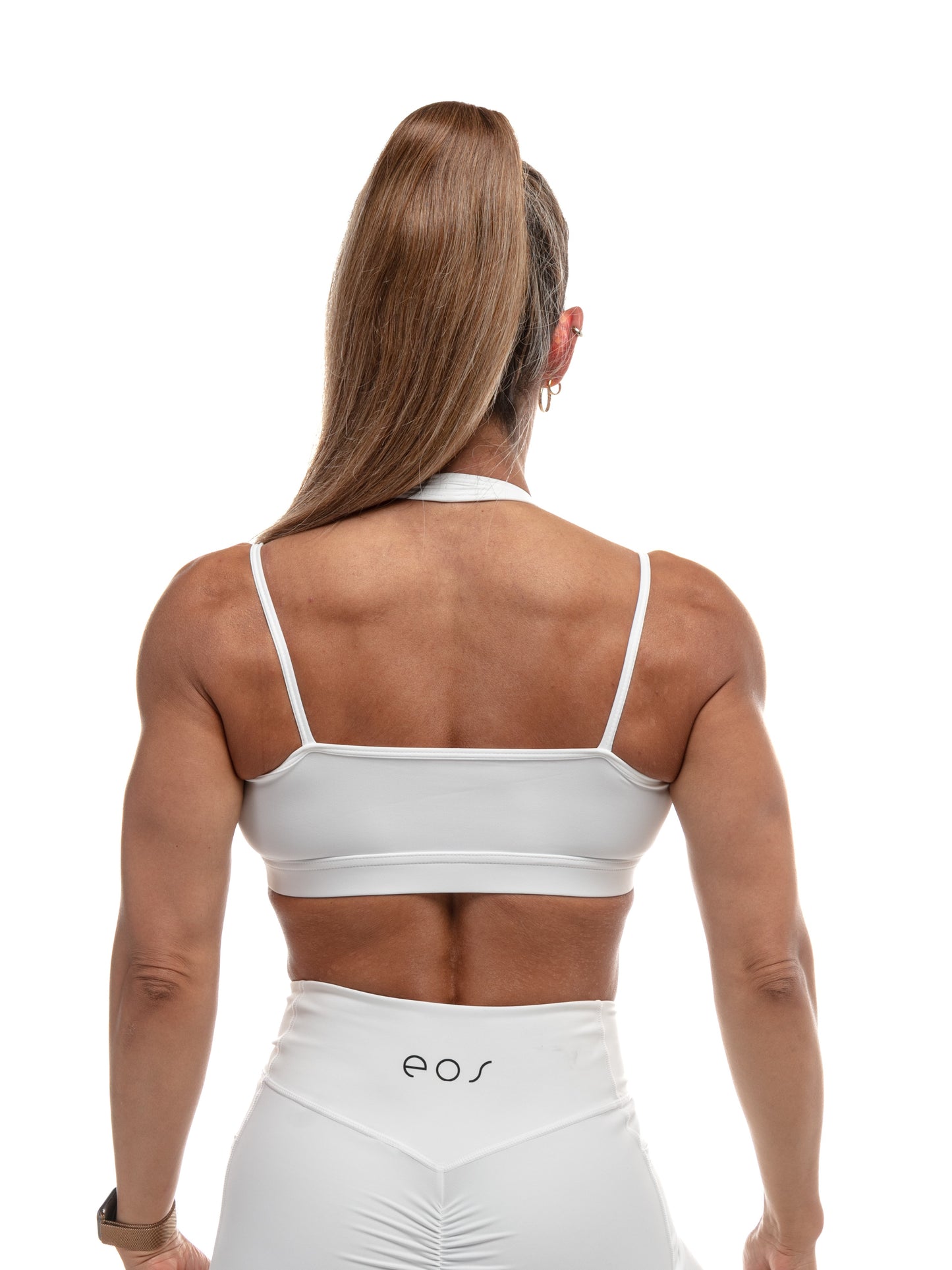 ELEVATE HALTER SPORTS BRA (WHITE)