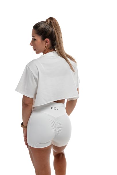 ELEVATE CROPPED TEE (WHITE)