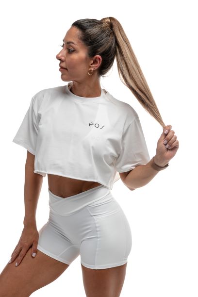 ELEVATE CROPPED TEE (WHITE)