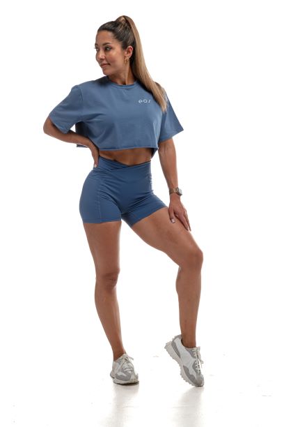 ELEVATE CROPPED TEE (INK BLUE)