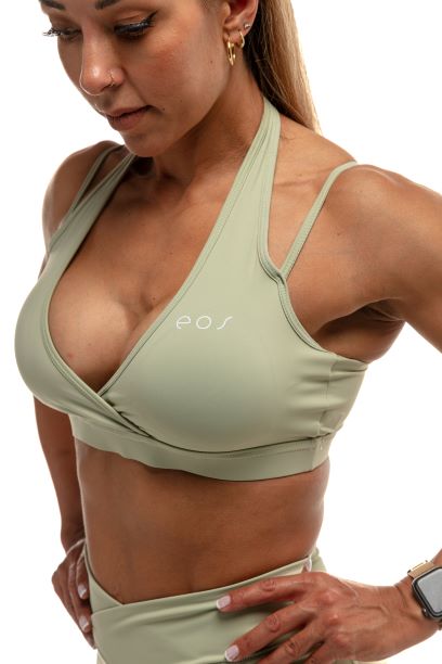 ELEVATE HALTER SPORTS BRA (MATCHA GREEN)