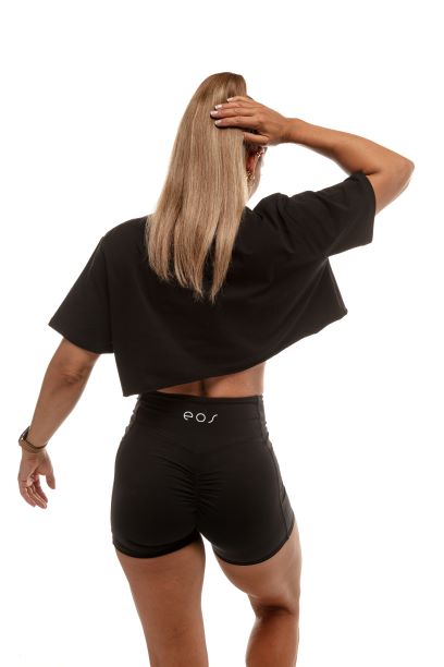 ELEVATE CROPPED TEE (BLACK)