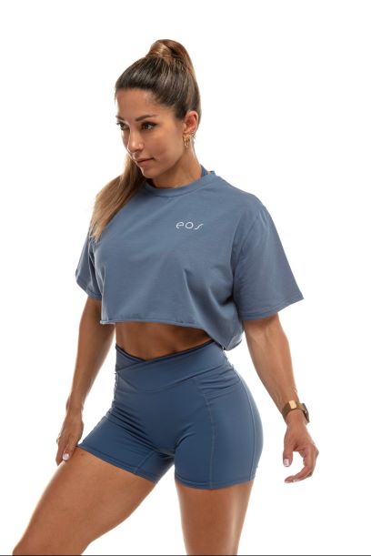 ELEVATE CROPPED TEE (INK BLUE)